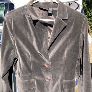 Gray Velvet Feeling Blazer